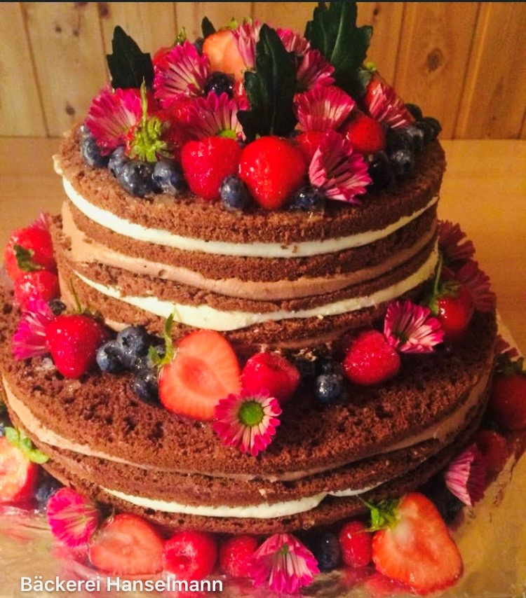 Naked-Cake Hochzeitstorte